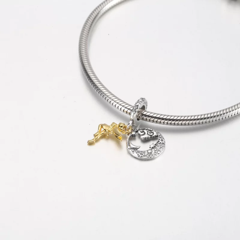 (image pour) Charm pendant PANDORA Disney Fée Clochette Céleste Nuit - 762517C01 - Afficher 7