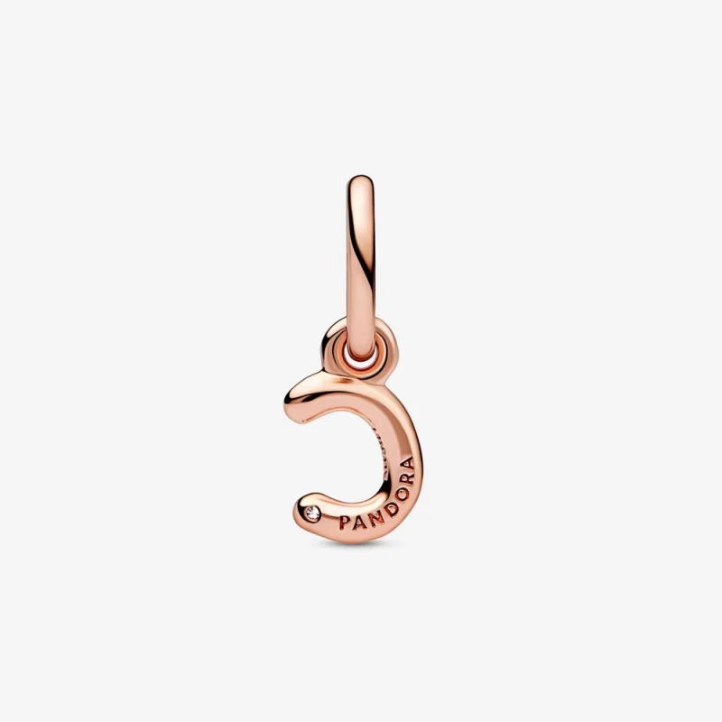 (image pour) Charm Pendentif Lettre C Script de l'Alphabet PANDORA - 782472C01 - Afficher 3