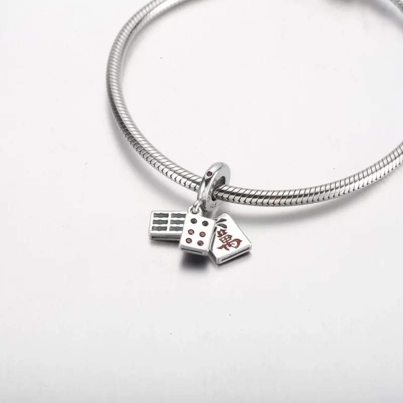 (image pour) Charmante breloque PANDORA Mahjong Triple Dangle - 792523C01 - Afficher 7