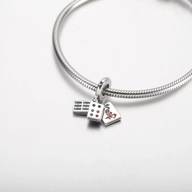 (image pour) Charmante breloque PANDORA Mahjong Triple Dangle - 792523C01 - Afficher 10