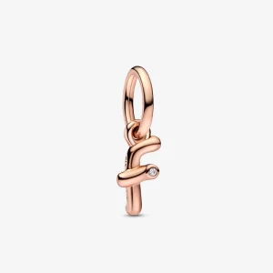 (image pour) Charmante breloque pendante PANDORA Lettre F en écriture cursive - 782532C01