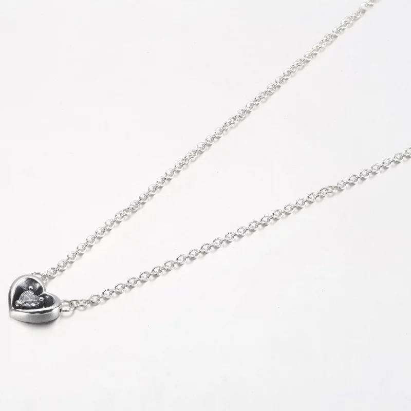 (image pour) Collier avec pendentif Cœur Radieux et Pierre Flottante PANDORA - 392494C01 - Afficher 8