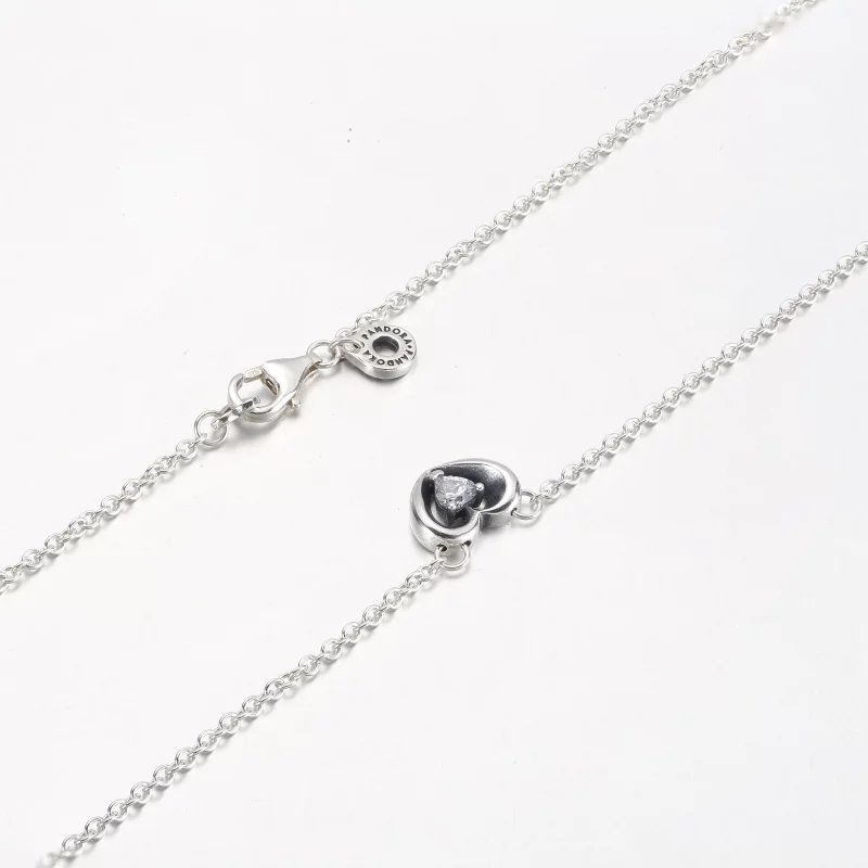 (image pour) Collier avec pendentif Cœur Radieux et Pierre Flottante PANDORA - 392494C01 - Afficher 11