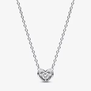 (image pour) Collier avec pendentif Cœur Radieux et Pierre Flottante PANDORA - 392494C01