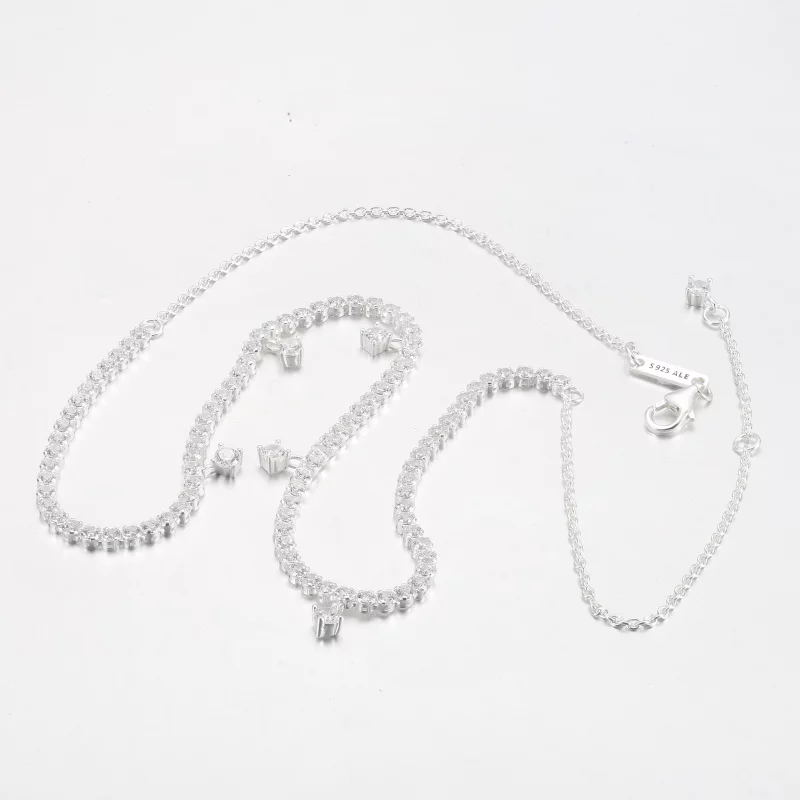 (image pour) Collier PANDORA Sparkling Drop - Référence 392405C01 - Afficher 8