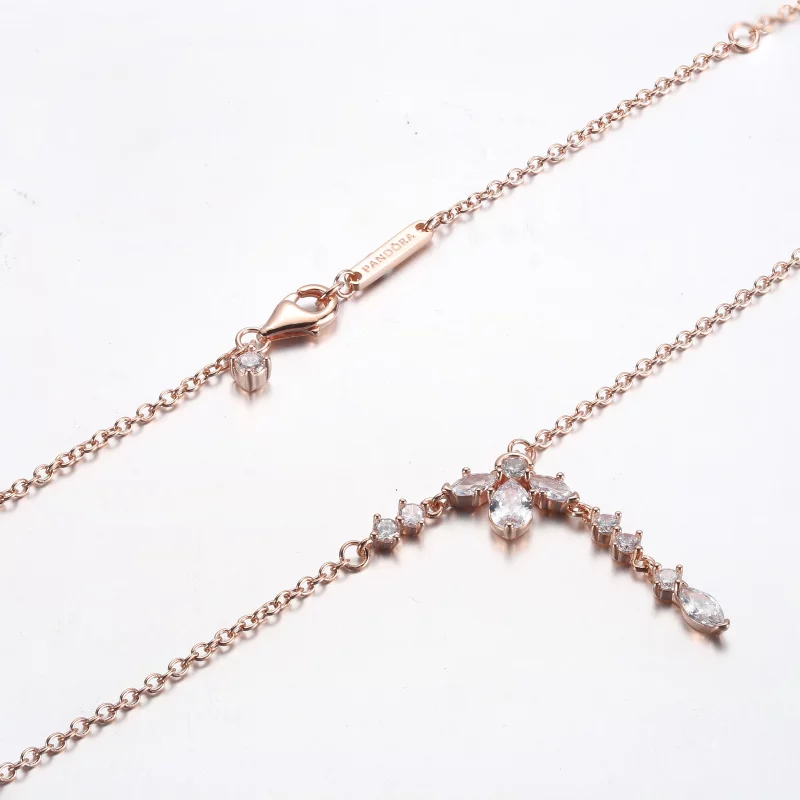 (image pour) Collier PANDORA Sparkling Herbarium Cluster Drop - 382386C01 - Afficher 12