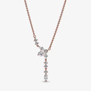 (image pour) Collier PANDORA Sparkling Herbarium Cluster Drop - 382386C01
