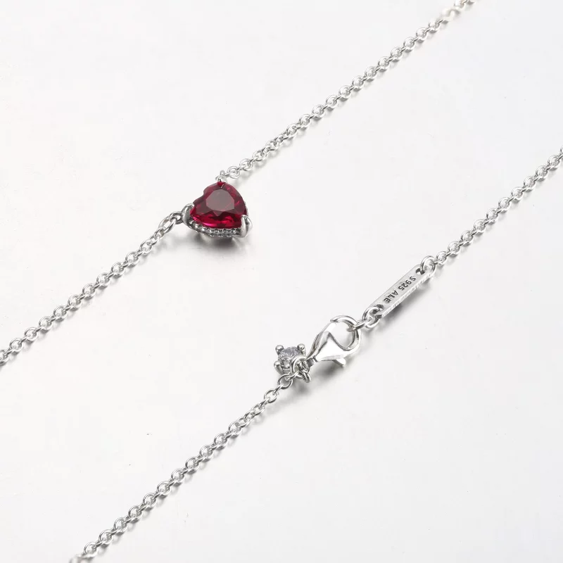 (image pour) Collier pendentif PANDORA en forme de cœur étincelant avec halo - 392542C01 - Afficher 8