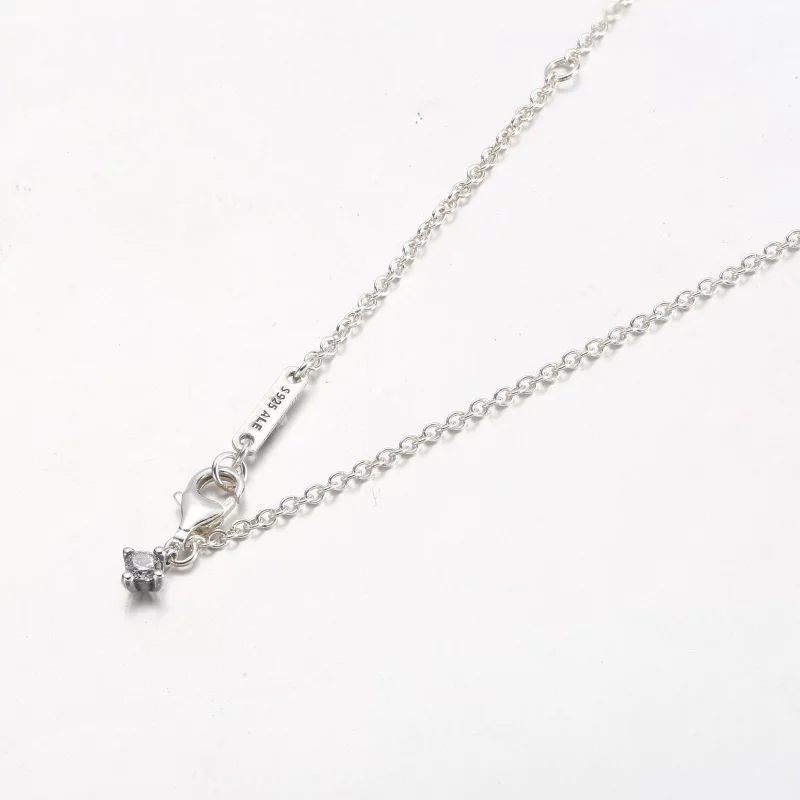 (image pour) Collier pendentif PANDORA en forme de cœur étincelant avec halo - 392542C01 - Afficher 11