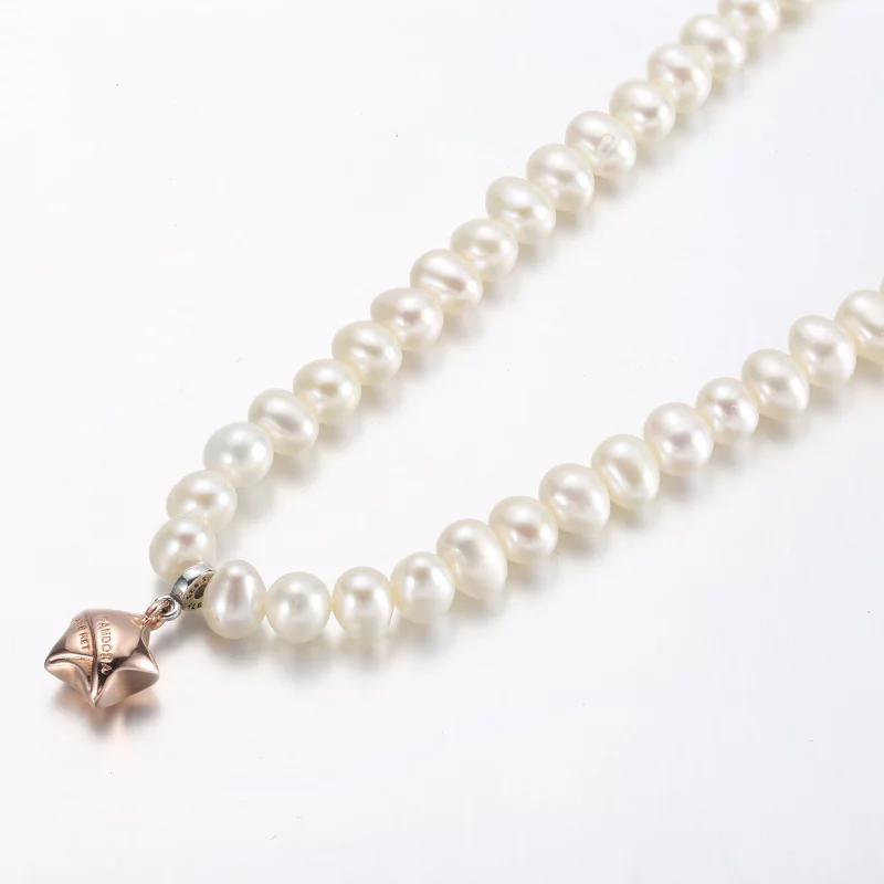 (image pour) Collier étoile chanceuse PANDORA en or rose - 382489C01-45 - Afficher 7