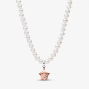 (image pour) Collier étoile chanceuse PANDORA en or rose - 382489C01-45