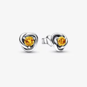 (image pour) PANDORA Boucles d'oreilles clous Cercle d'éternité en miel de novembre - 292334C04