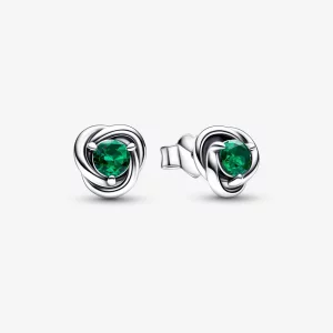 (image pour) PANDORA Boucles d'oreilles clous cercle de l'éternité avec pierre de naissance de mai - 292334C08