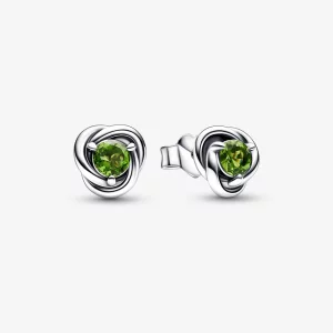 (image pour) PANDORA Boucles d'oreilles clous cercle éternité avec pierre de naissance d'août - 292334C03