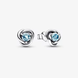 (image pour) PANDORA Boucles d'oreilles clous cercle éternité en aqua bleu de mer - 292334C09