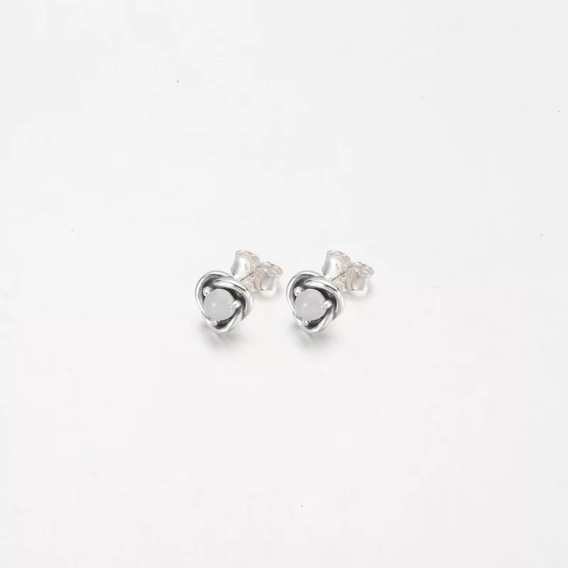 (image pour) PANDORA Boucles d'oreilles clous Eternity Circle blanches de juin - 292335C03 - Afficher 16