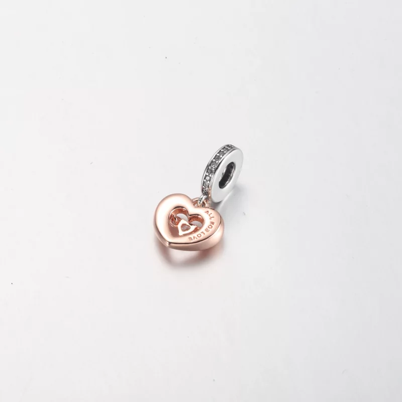 (image pour) PANDORA Breloque pendante cœur éclatant bicolore - 782450C01 - Afficher 9