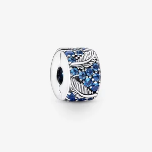 (image pour) PANDORA Charm Clip Plume Courbée & Pavé - 792552C01