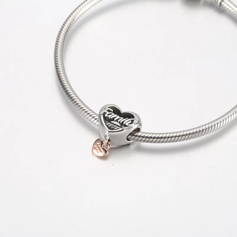 (image pour) PANDORA Charm Cœur Love You Family - 782326C00 - Afficher 7