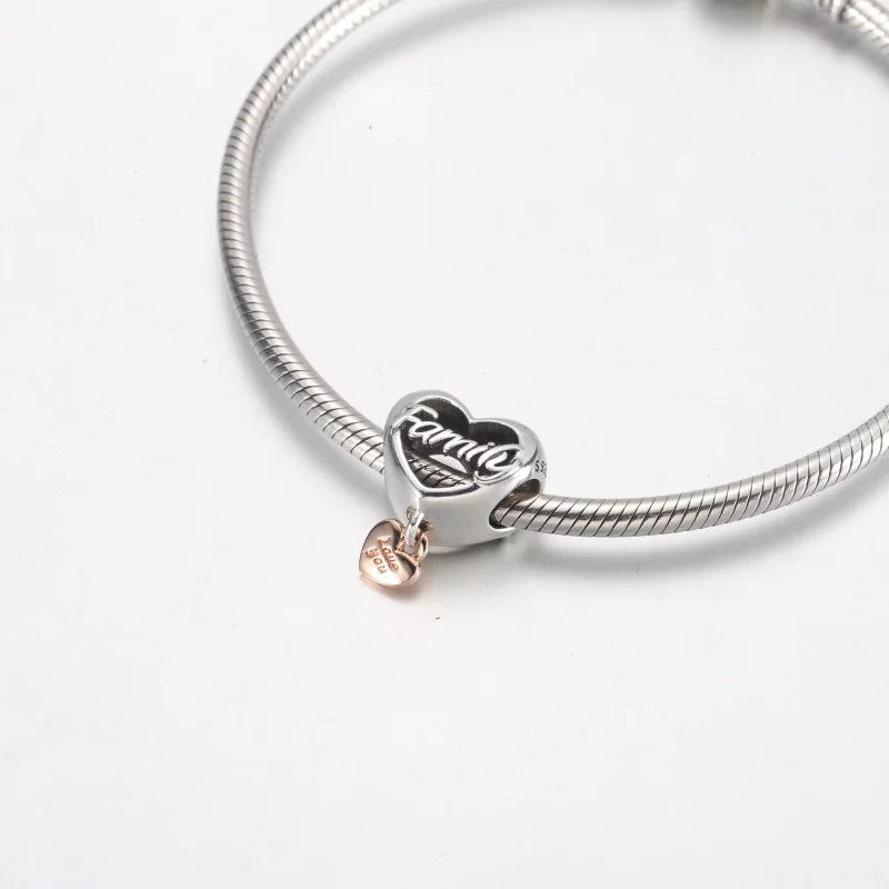 (image pour) PANDORA Charm Cœur Love You Family - 782326C00 - Afficher 10