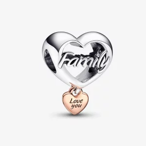 (image pour) PANDORA Charm Cœur Love You Family - 782326C00