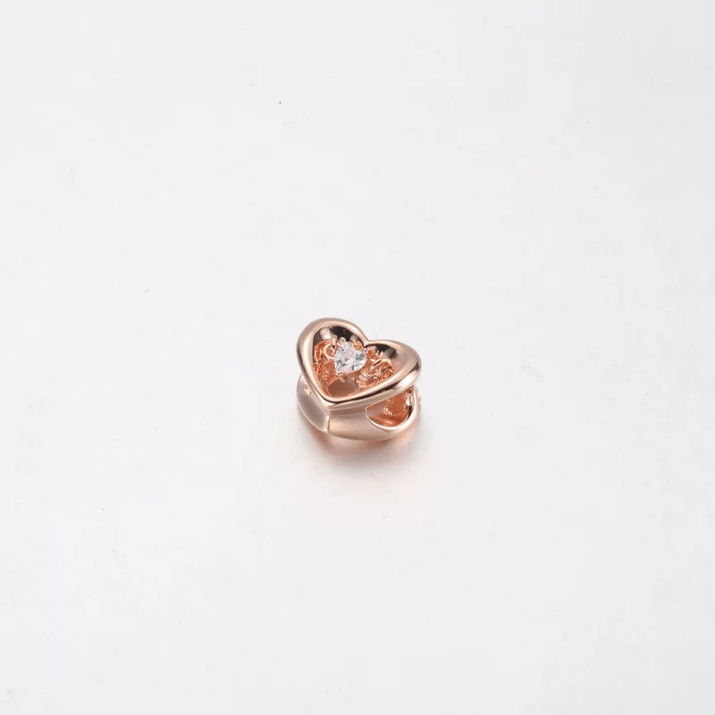 (image pour) PANDORA Charm Cœur Radieux et Pierre Flottante - 782493C01 - Afficher 6