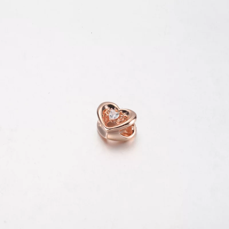 (image pour) PANDORA Charm Cœur Radieux et Pierre Flottante - 782493C01 - Afficher 10
