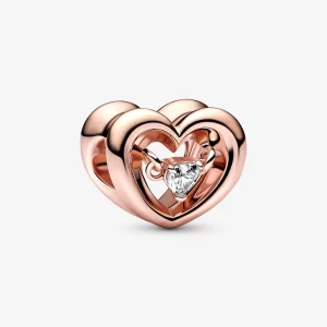 (image pour) PANDORA Charm Cœur Radieux et Pierre Flottante - 782493C01