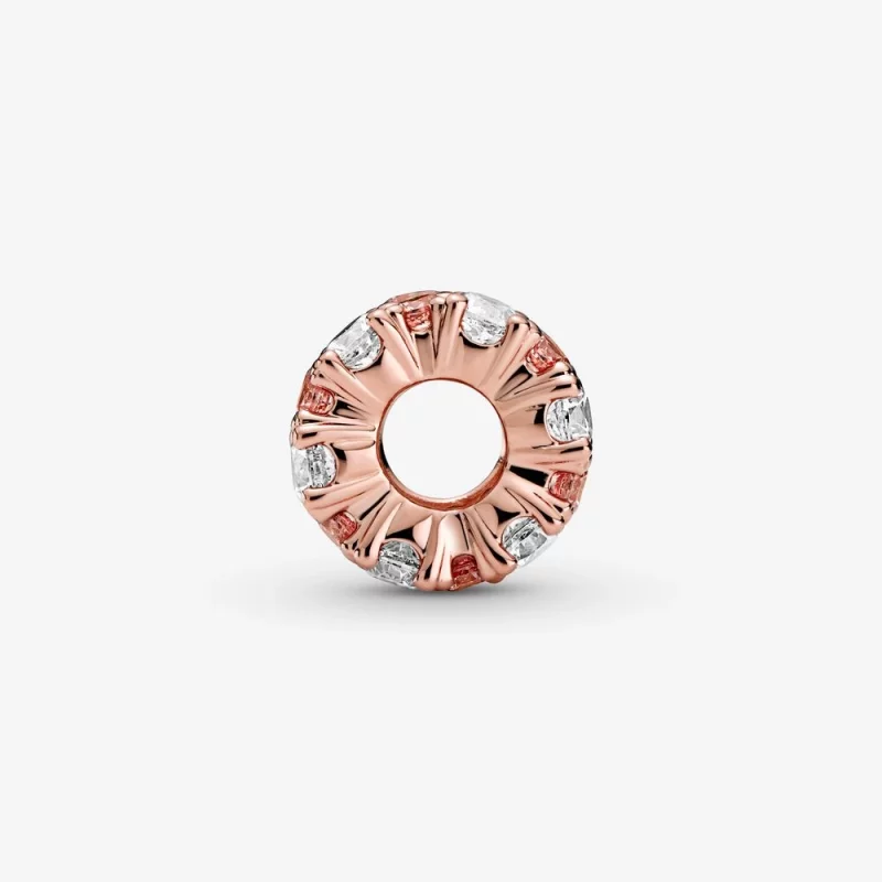 (image pour) PANDORA Charm Étincelle Rose & Transparente - 788487C01 - Afficher 4