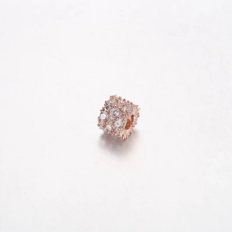 (image pour) PANDORA Charm Étincelle Rose & Transparente - 788487C01 - Afficher 8