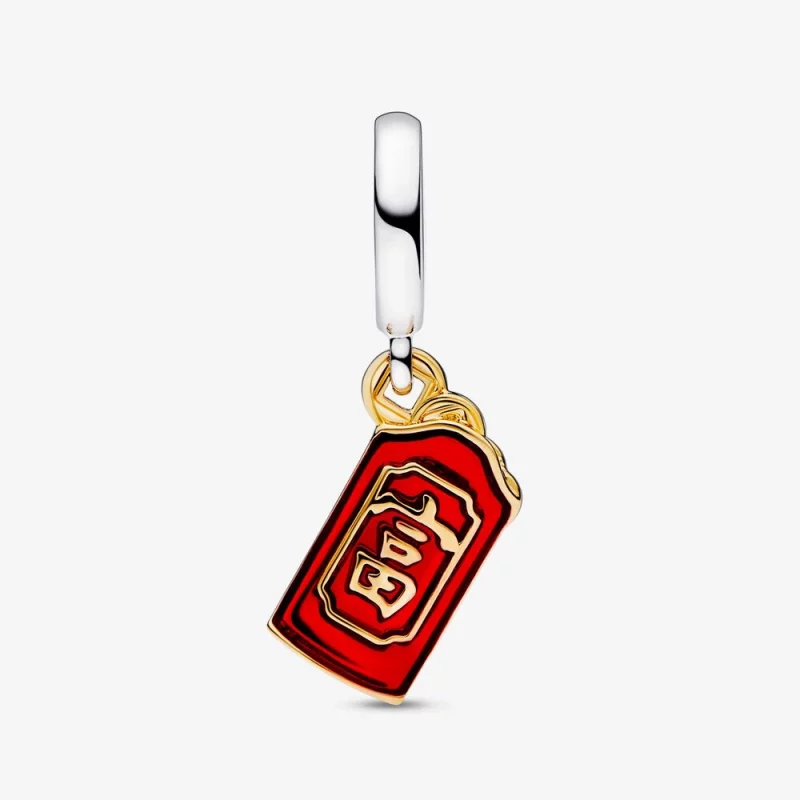 (image pour) PANDORA Charmante breloque pendante enveloppe rouge bicolore - 762470C01 - Afficher 3