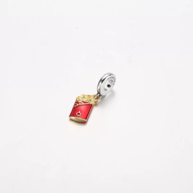 (image pour) PANDORA Charmante breloque pendante enveloppe rouge bicolore - 762470C01 - Afficher 5