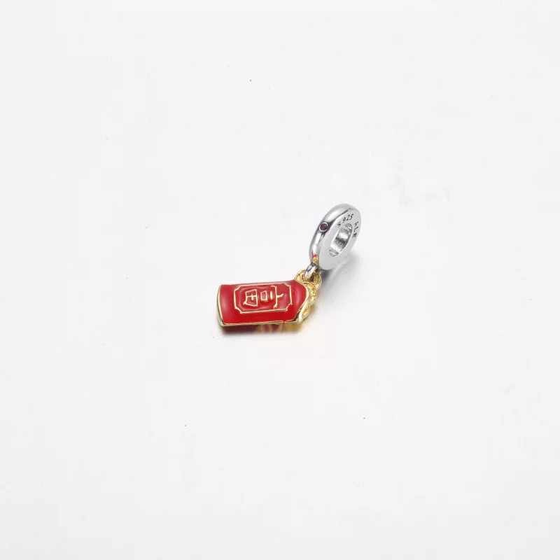 (image pour) PANDORA Charmante breloque pendante enveloppe rouge bicolore - 762470C01 - Afficher 9