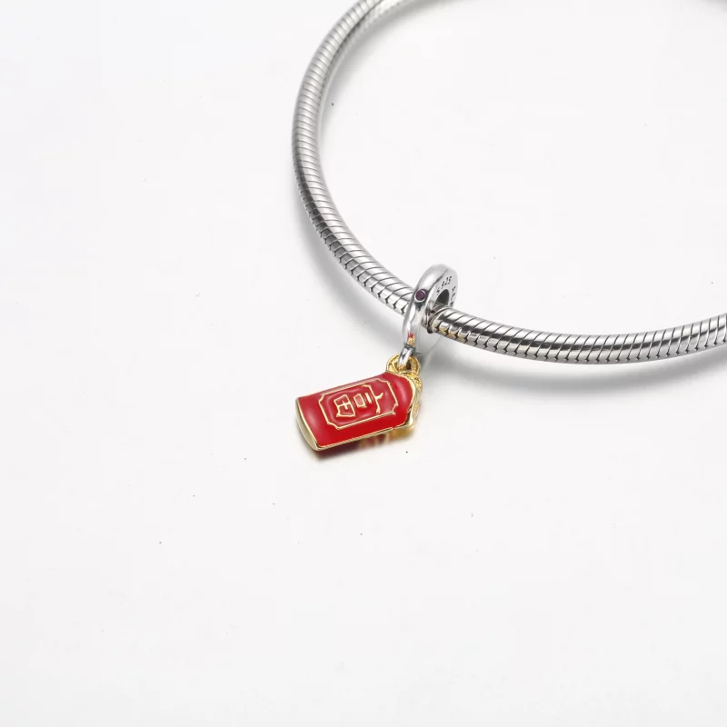 (image pour) PANDORA Charmante breloque pendante enveloppe rouge bicolore - 762470C01 - Afficher 10