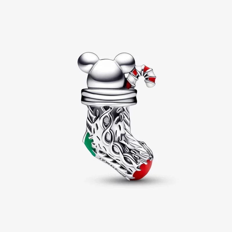 (image pour) PANDORA Charme de Souris et Chaussette Festive - 792366C01 - Afficher 4