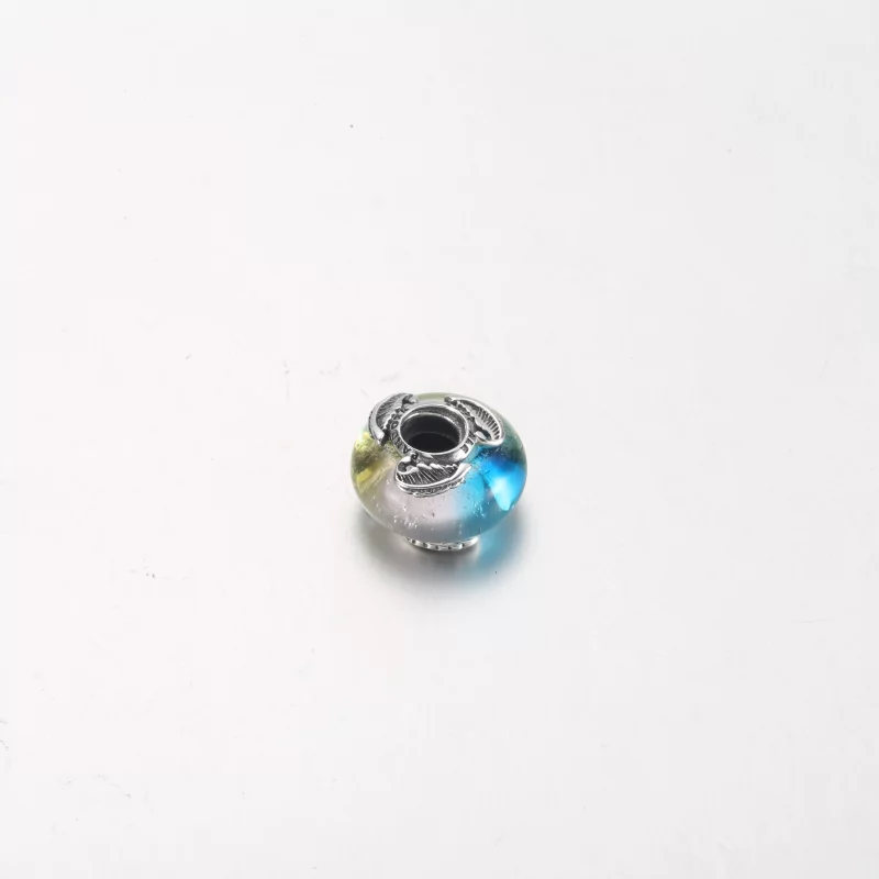 (image pour) PANDORA Charme Plume Courbée en Verre de Murano Multicolore - 792577C00 - Afficher 7