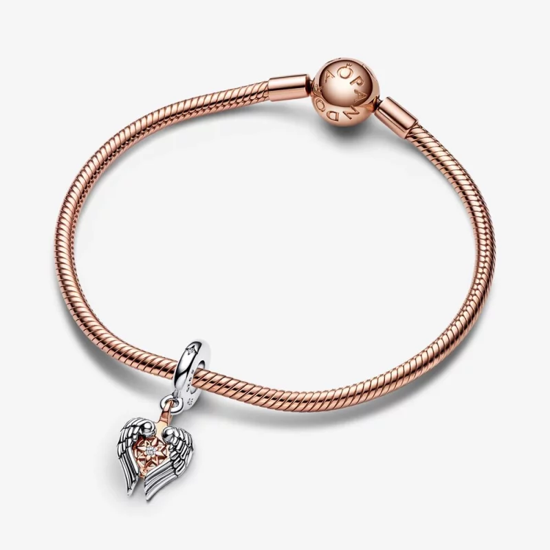 (image pour) PANDORA Céleste Compas Ailes d'Ange Charme Pendentif - 782359C01 - Afficher 4