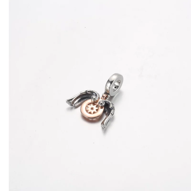 (image pour) PANDORA Céleste Compas Ailes d'Ange Charme Pendentif - 782359C01 - Afficher 6