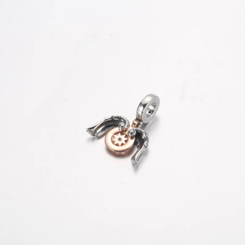 (image pour) PANDORA Céleste Compas Ailes d'Ange Charme Pendentif - 782359C01 - Afficher 9