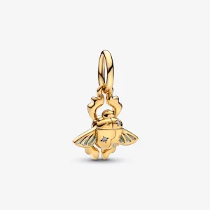(image pour) PANDORA Disney Aladdin Scarab Beetle Dangle Charm - 762345C01