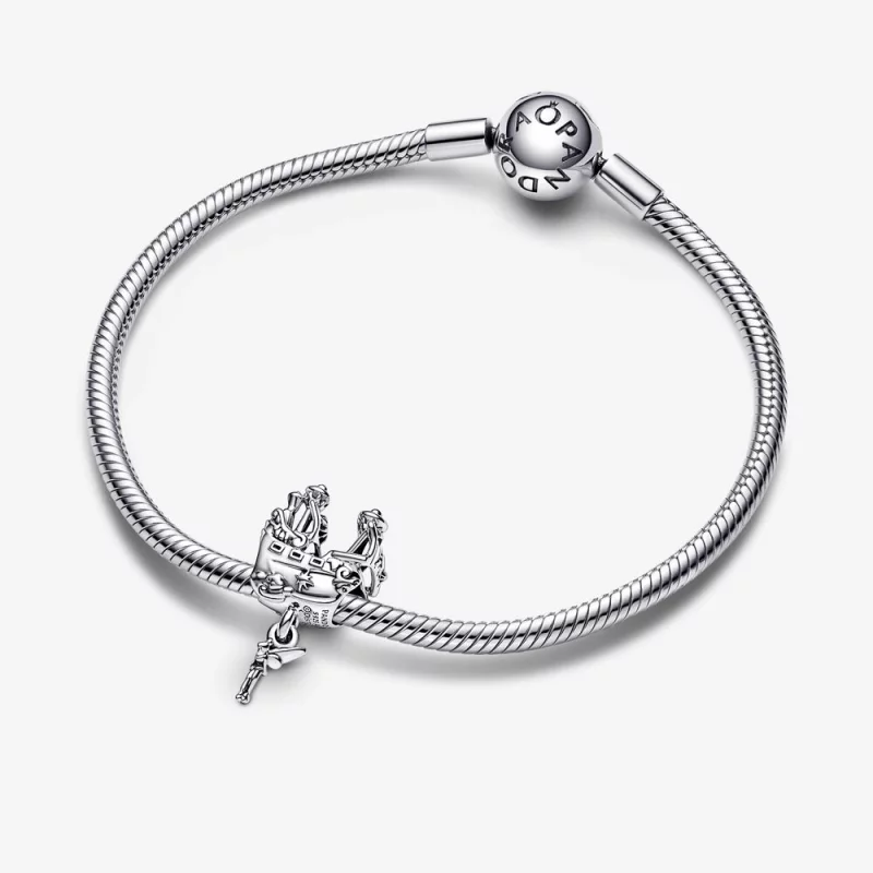 (image pour) PANDORA Disney Charm de Fée Clochette et du Bateau Pirate du Capitaine Crochet - - Afficher 4