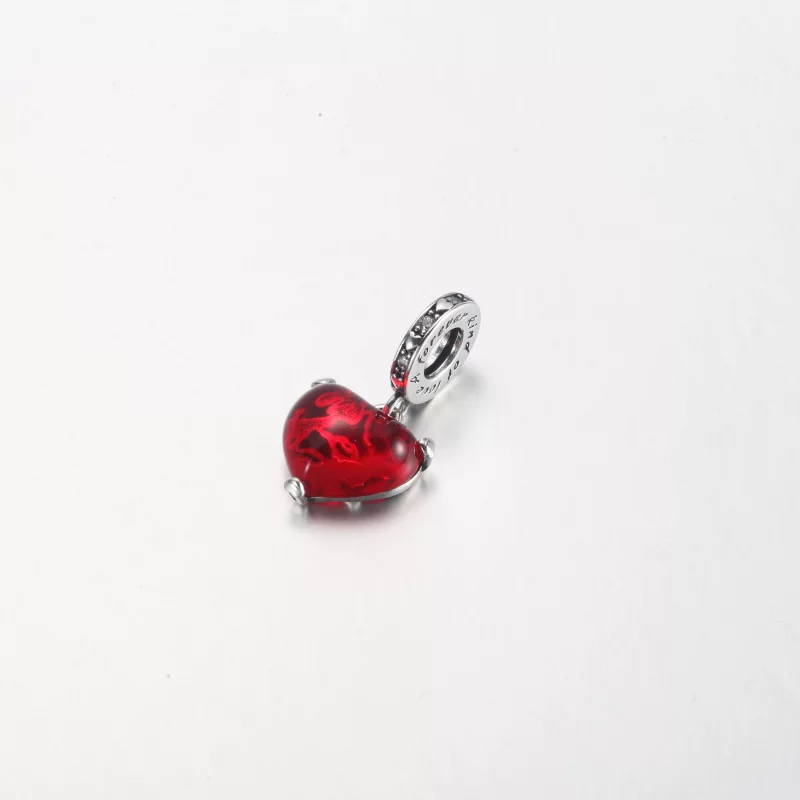 (image pour) PANDORA Disney Mickey & Minnie Mouse Kiss Red Murano Glass Dangle Charm - 792522 - Afficher 5