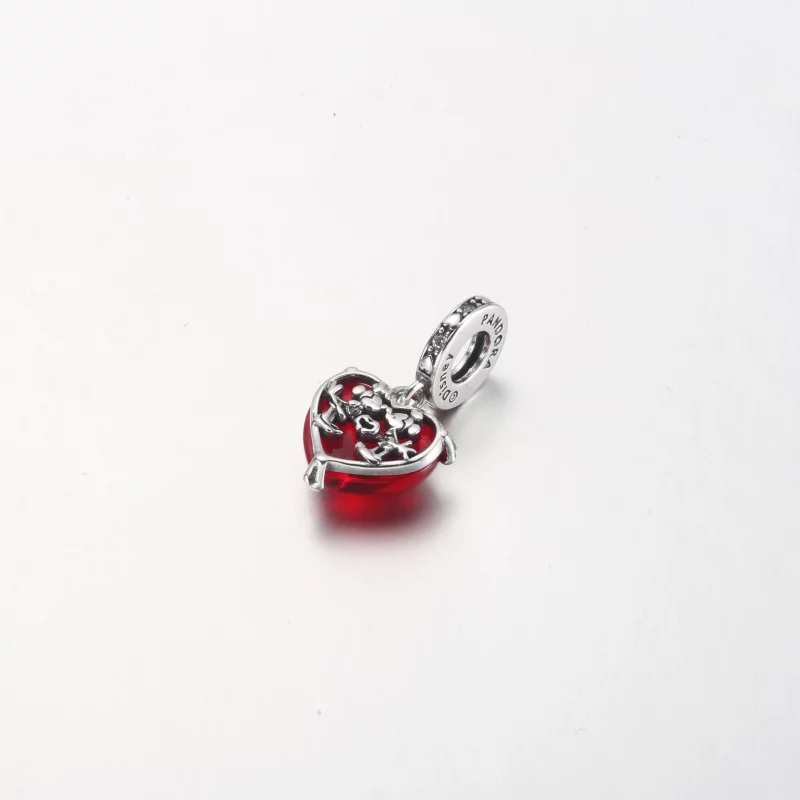 (image pour) PANDORA Disney Mickey & Minnie Mouse Kiss Red Murano Glass Dangle Charm - 792522 - Afficher 9