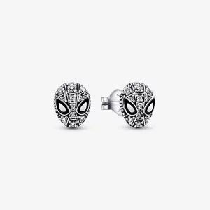 (image pour) PANDORA Marvel Spider-Man Masque Boucles d'oreilles clous Pavé - 292354C01