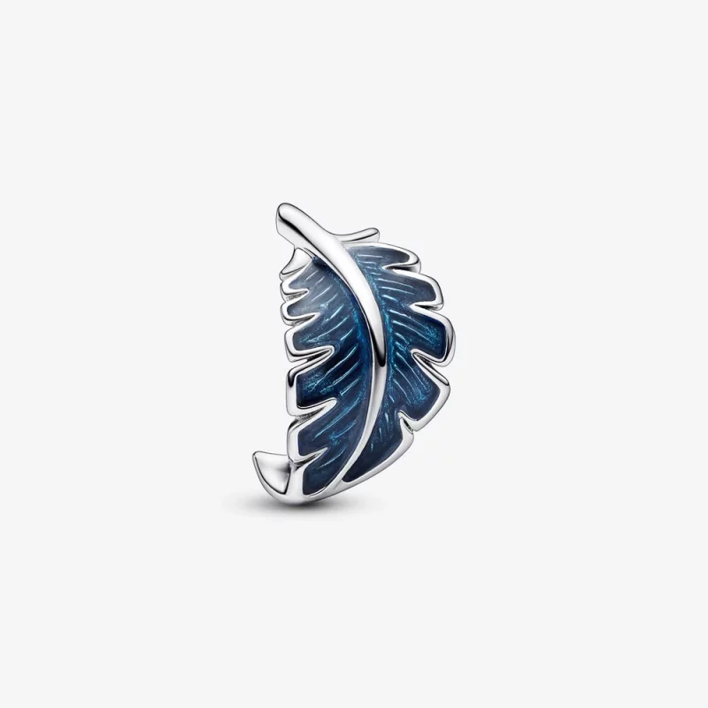 (image pour) PANDORA Plume Courbée Bleue Charme - 792576C01 - Afficher 4