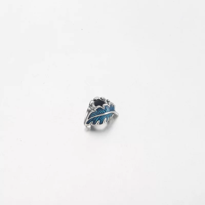 (image pour) PANDORA Plume Courbée Bleue Charme - 792576C01 - Afficher 6