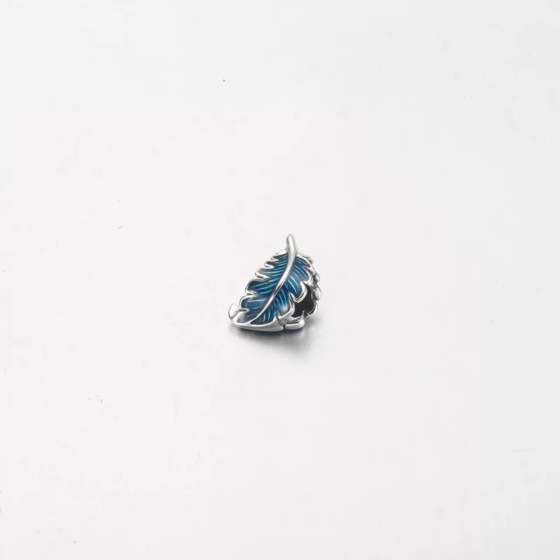 (image pour) PANDORA Plume Courbée Bleue Charme - 792576C01 - Afficher 9