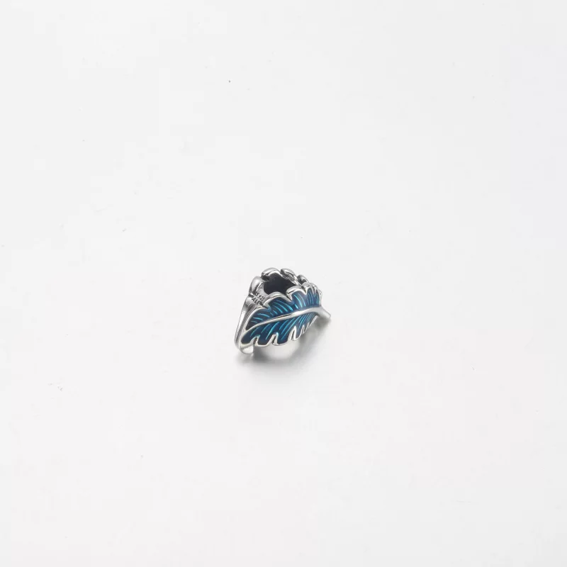 (image pour) PANDORA Plume Courbée Bleue Charme - 792576C01 - Afficher 10