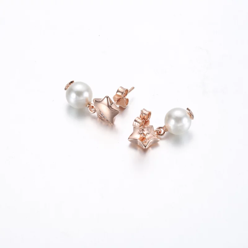 (image pour) PANDORA Série Lucky Star Jane Boucles d'oreilles clous étoile - 282488C01 - Afficher 4