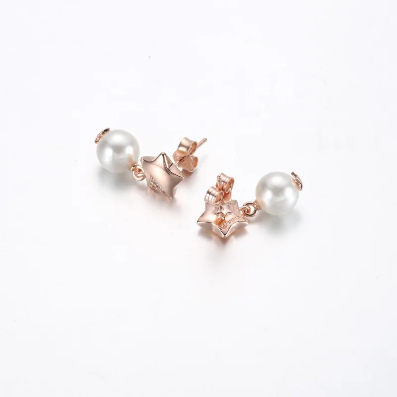 (image pour) PANDORA Série Lucky Star Jane Boucles d'oreilles clous étoile - 282488C01 - Afficher 7
